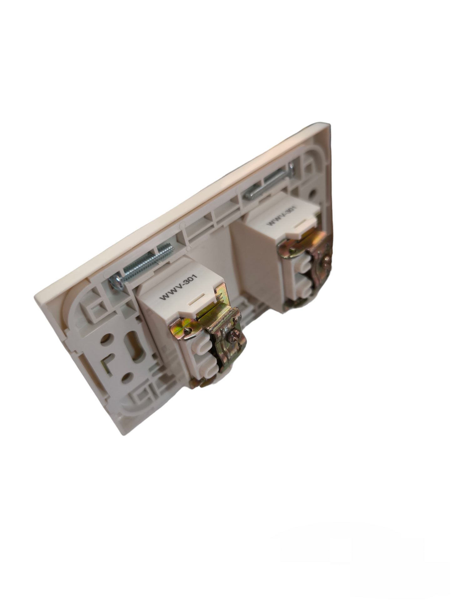 Omni 2 Gang Cable TV Outlet with Plate WWP-112+(WWV-301x2)