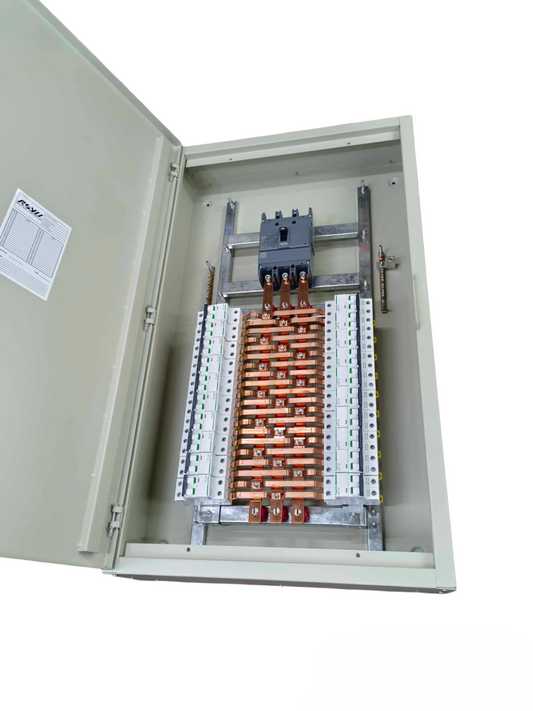Panel Board with 125A 3 Pole EZC250H 3 Pole Main with 20 Branches 2 Pole Miniature Circuit Breaker Schneider