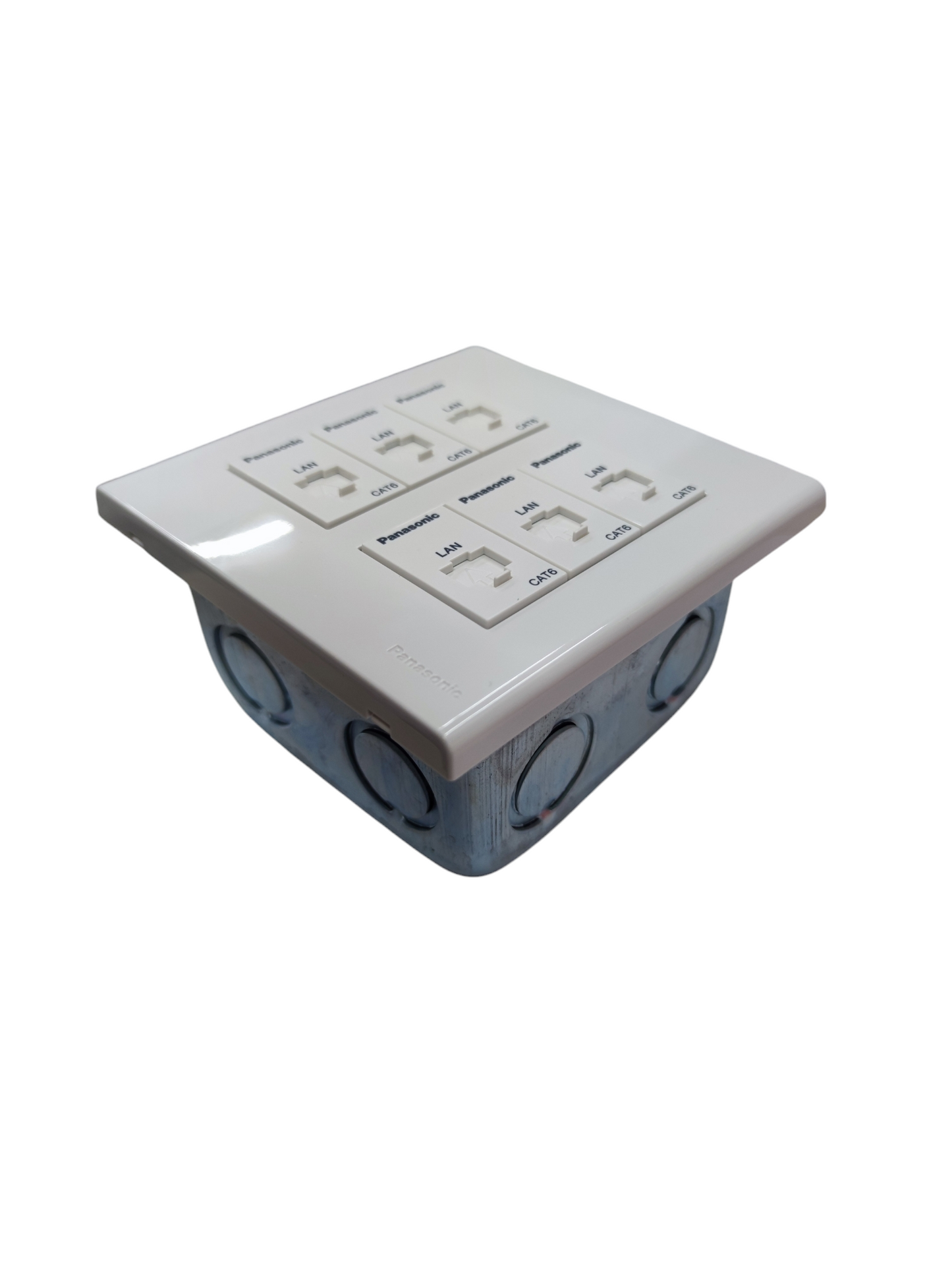Panasonic 6 Gang LAN Outlet CAT6 with Utility Box WEG6806+(6XWEG24886)+Utility Box