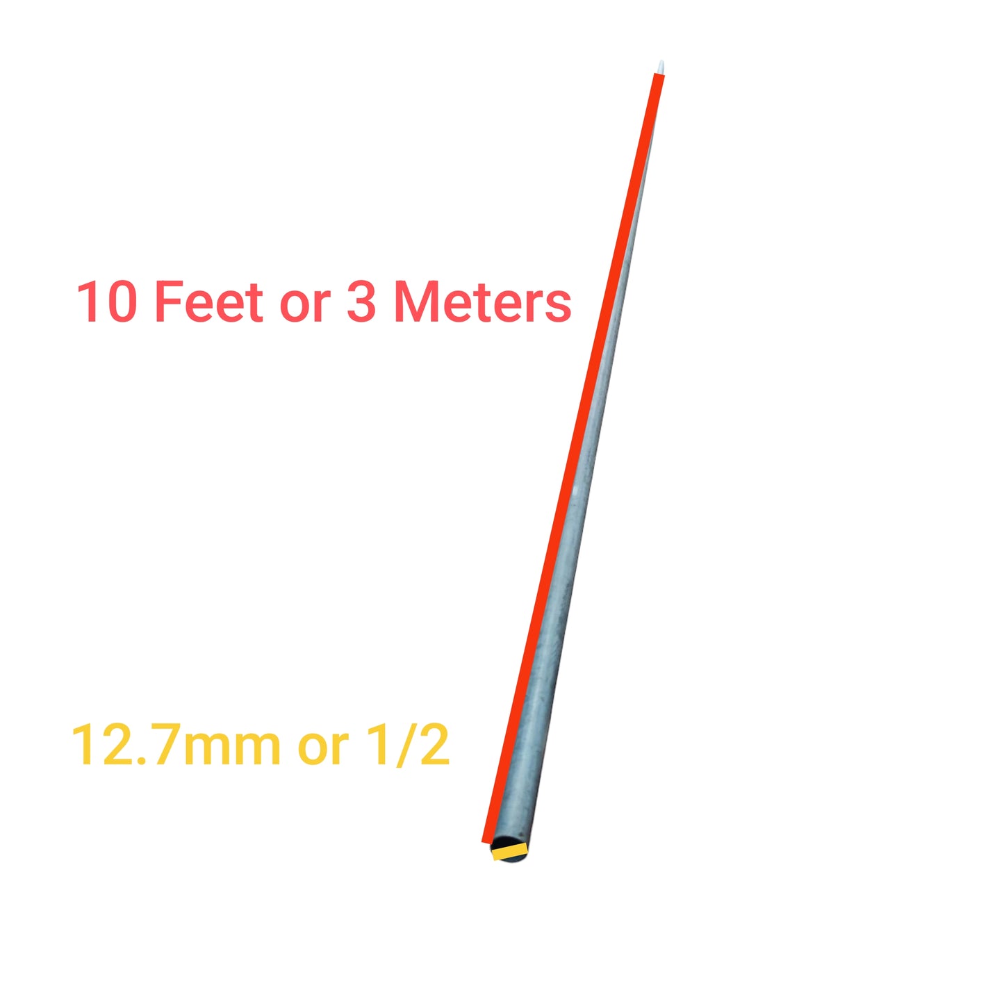 Dupro 1/2 EMT conduit pipe 10 feet long metal tubing for electrical wiring protection