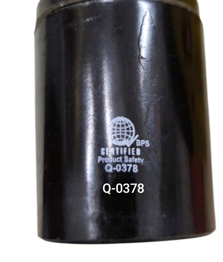 Kopez 1/8 inch lamp socket replacement in black with certified product safety marking Q-0378