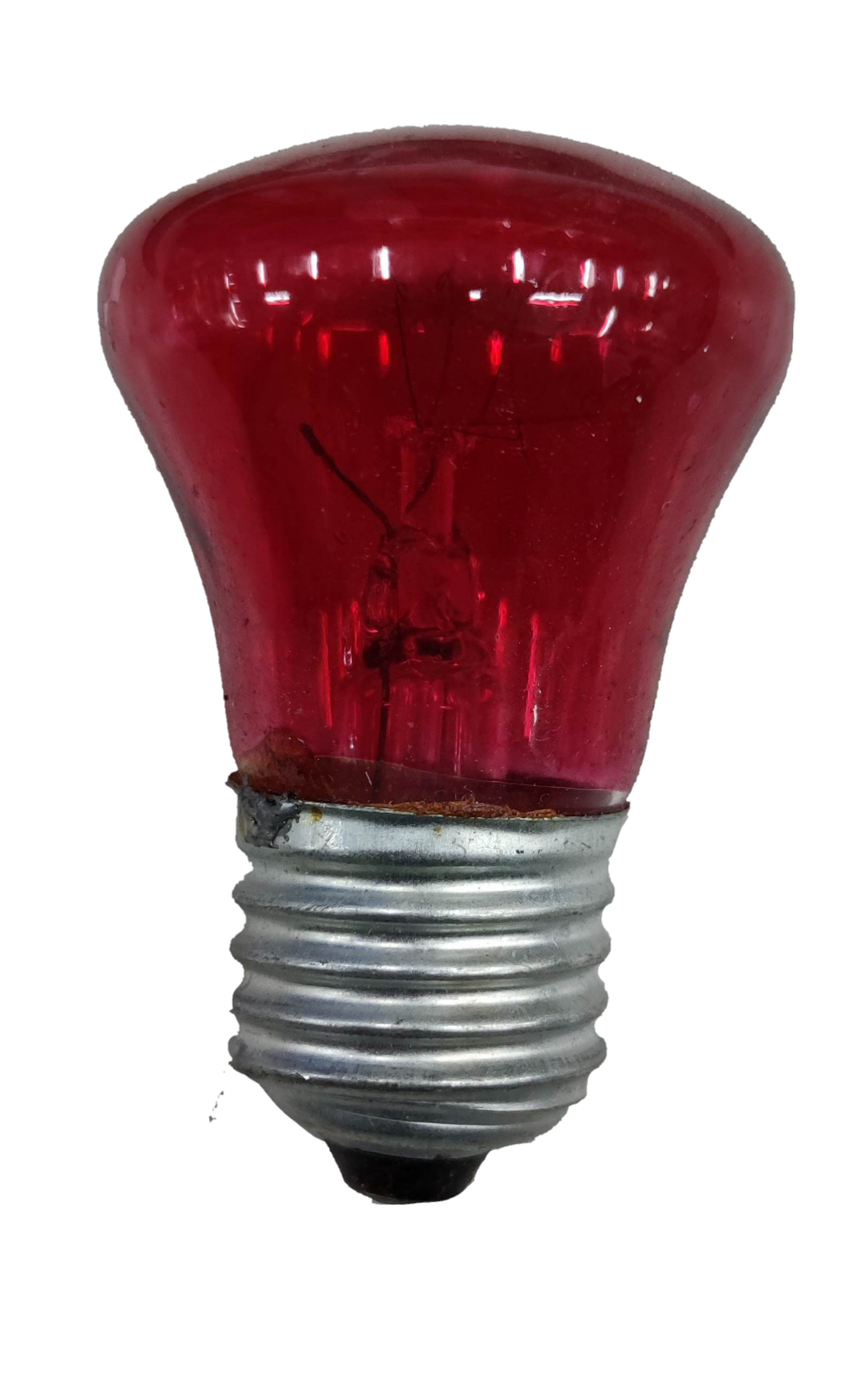 Red 10W colored bulb E27 220V incandescent bulb with silver screw base from China