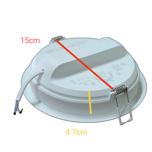 Philips 17W LED Downlight 220V Cool White 4000K 6.5" Cut Hole Size 150mmm 59466 Meson