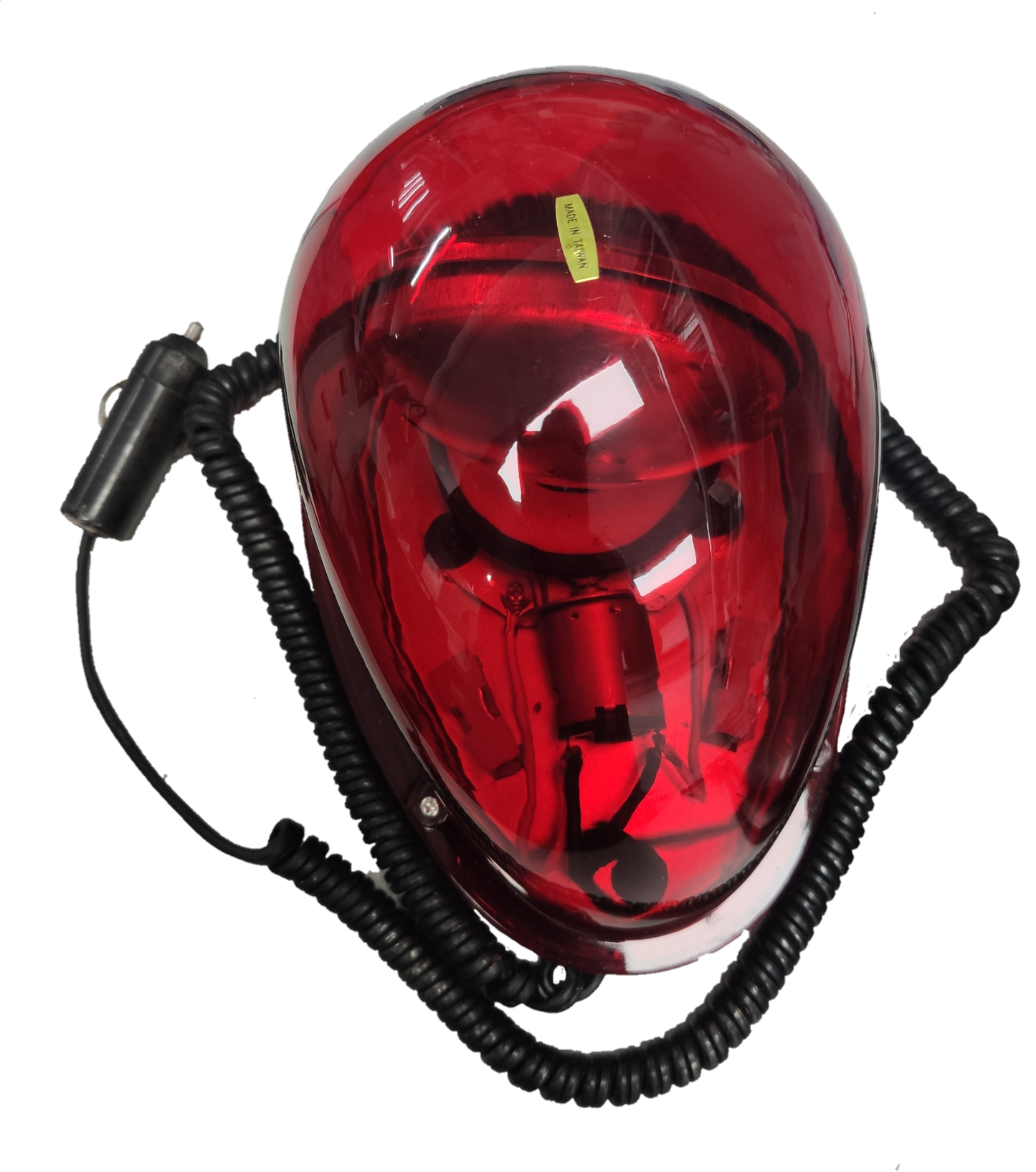 12V red revolving warning light Red with coiled power cord for emergency signal applications