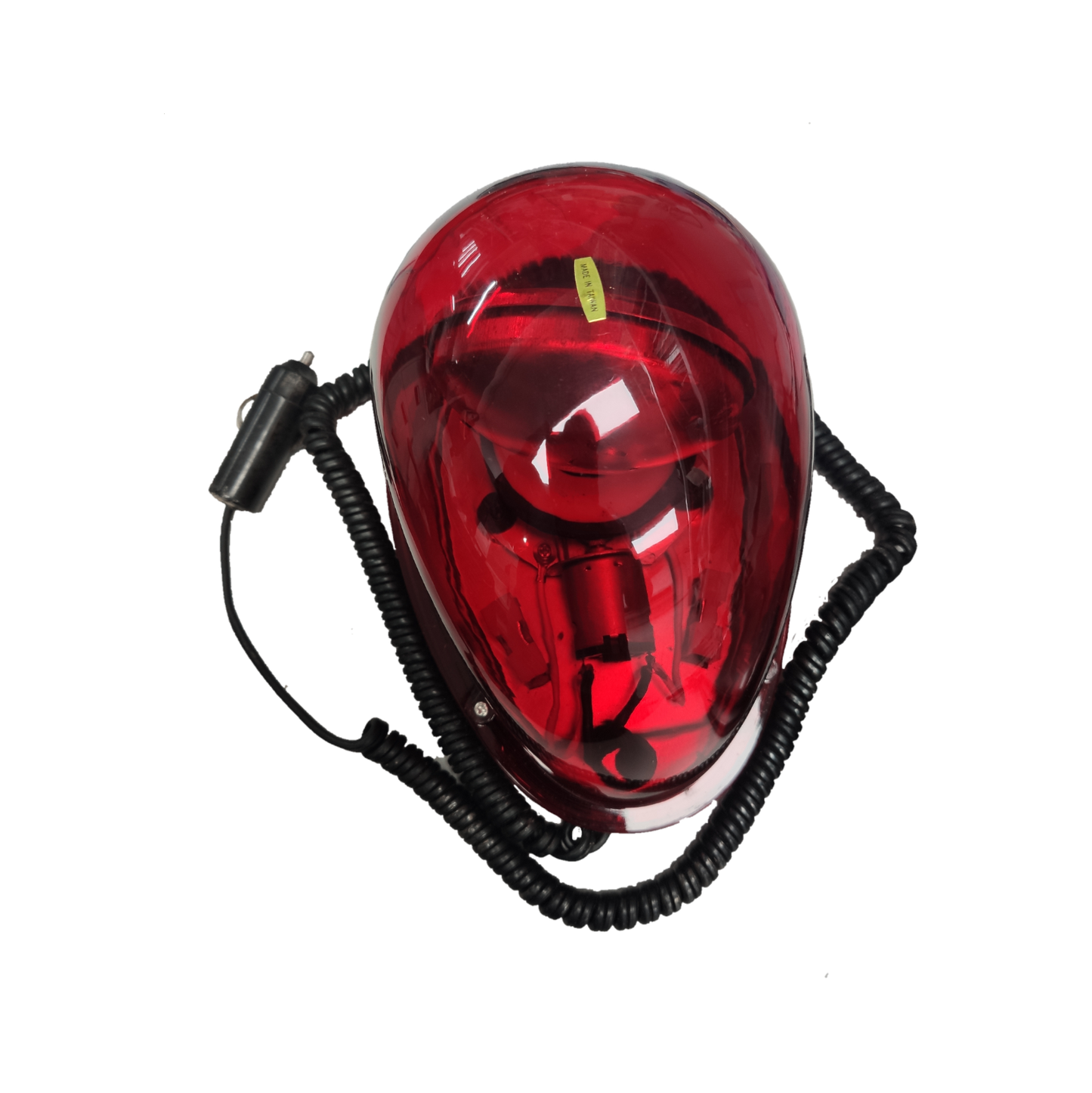 12V red revolving warning light Red with coiled power cord for emergency signal applications