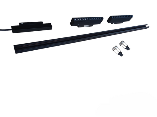 ILLUMIQ TERRA 12W LED rotary grille track light in black with adjustable fixtures for versatile lighting