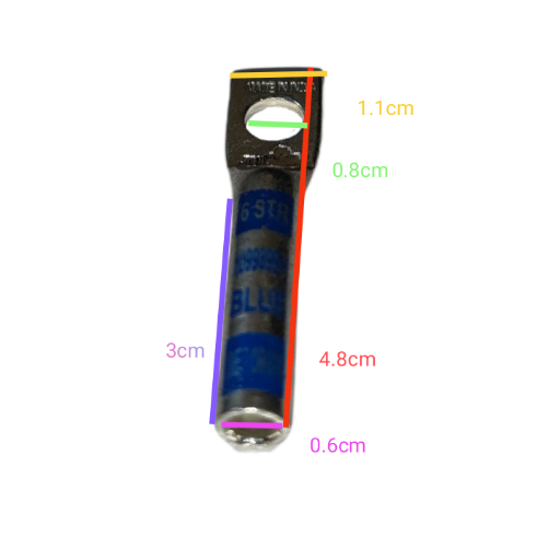 Utilux 14mm Wire Size 1099899-1 Terminal Lugs electrical circuitry part with blue insulated body and metal connector