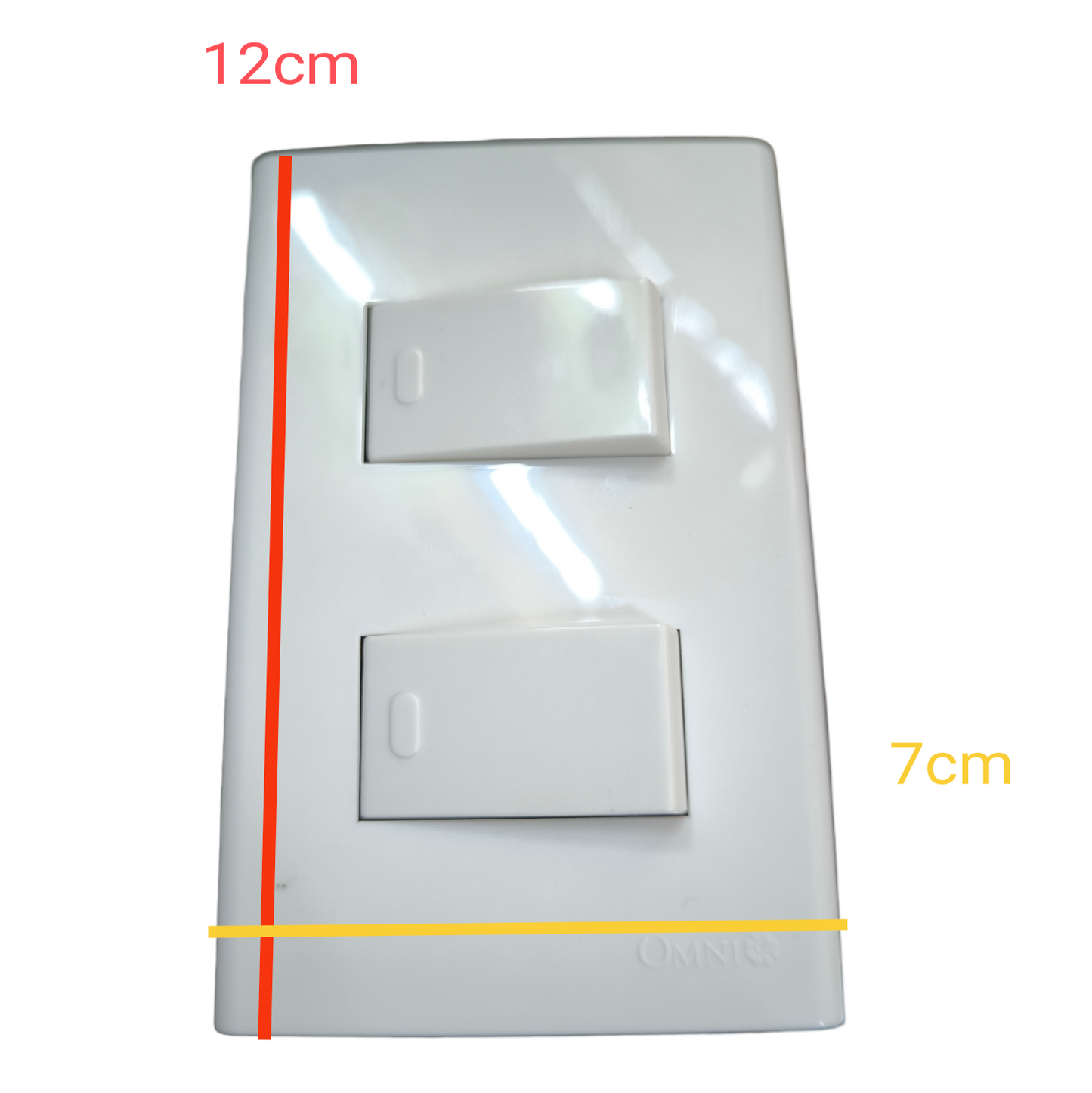 Omni 2 Gang 1 Way Switch Wide Series 16A 250V WWP-112+WWS-213x2