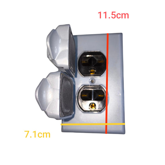 Eagle 2 Gang Weatherproof Tandem Outlet with Ground 15A 250V CATS999 826B