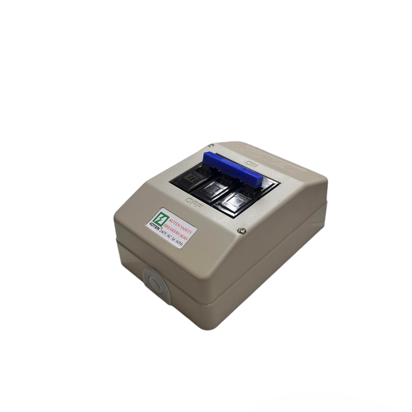 Koten 70A Circuit Breaker with Enclosure 3 Pole 3 Phase KSB ECB, MCB PVC enclosure, Circuit Breakers