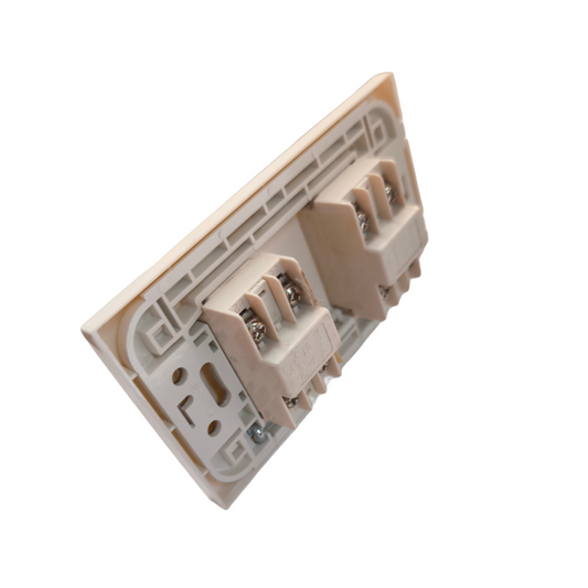 Omni 2 Gang Telephone Outlet with Plate WWP-112+(WWT-302x2)