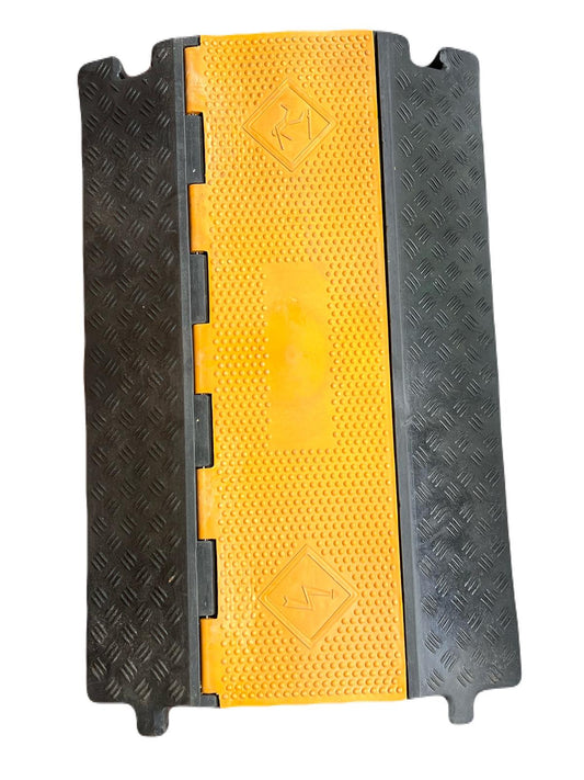 Grippes 2 channel cable protector ramp designed for safe cable management and pedestrian safety