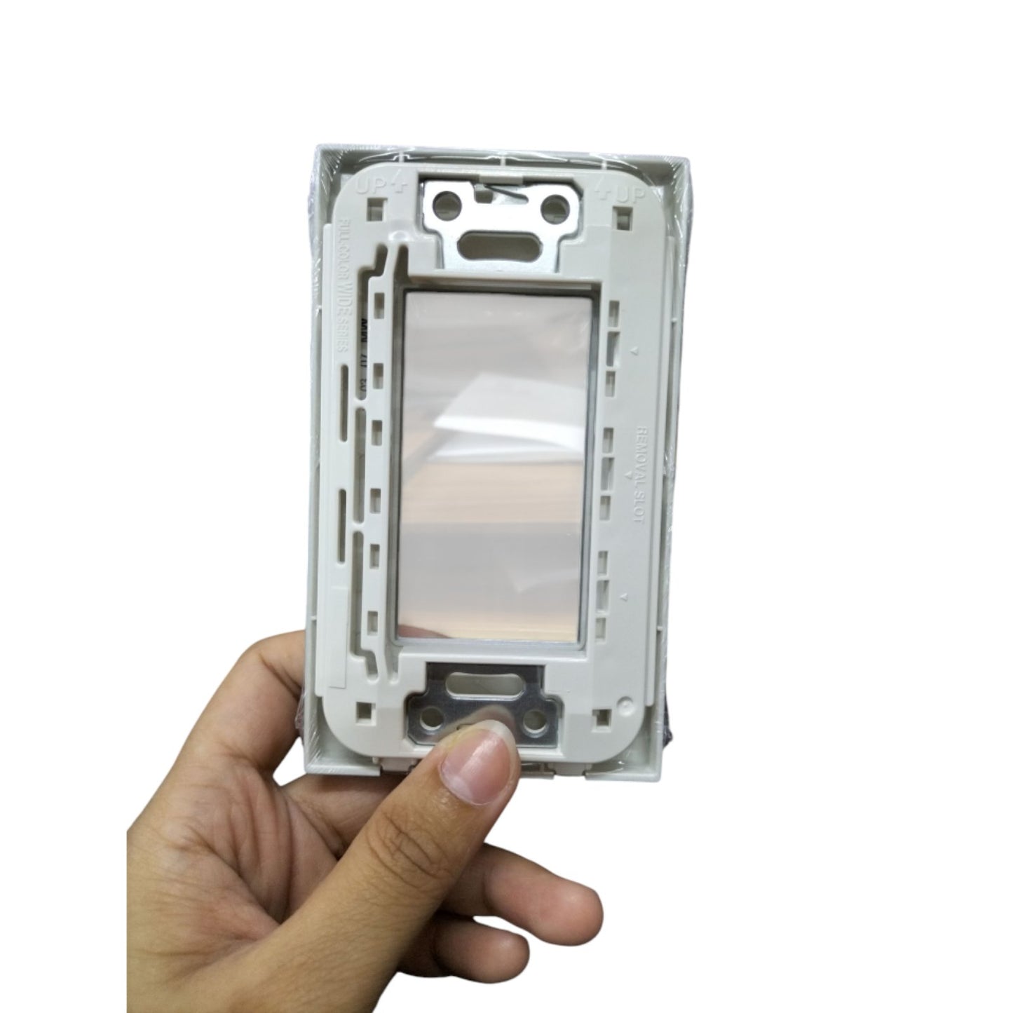 Panasonic Non-Illuminated 3 Gang Switch Refina series 1 way (White Switch Device with Metallic White Plate), 3xWEG5531/WEG6803MW-1