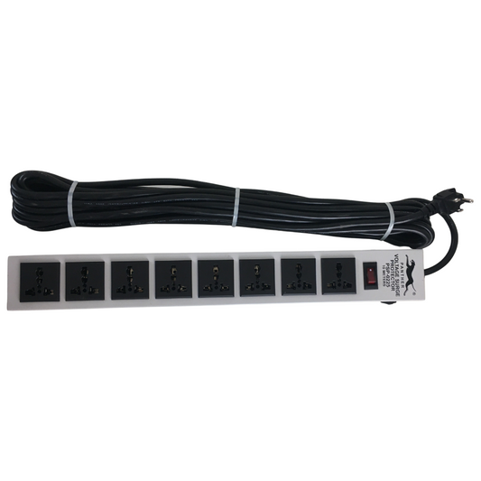 Panther, 8 Gang Extension Cord With Switch and 10 Meters Wire PSP-0225