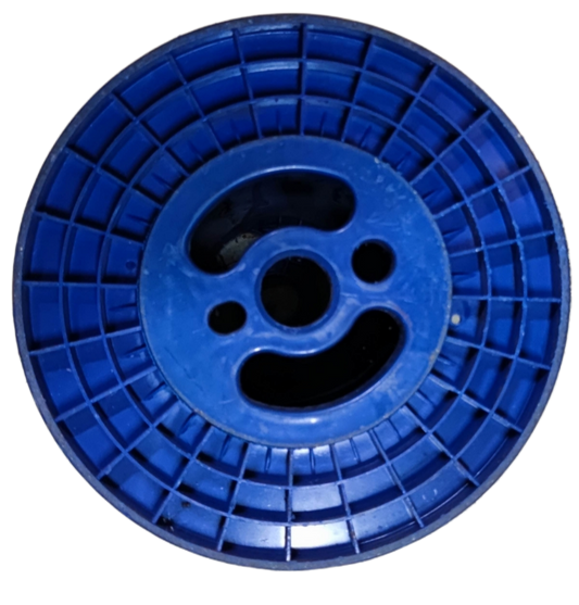 25kg plastic spool for wire in blue, designed for effective cable management and storage