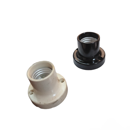 Kopez 2x2 E27 Plastic Receptacle 5A 250V lighting installation accessories in black and white
