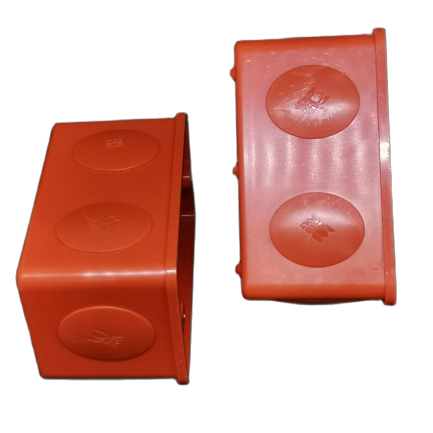 Polyflex 2x4 PVC utility box in orange for electrical circuitry and parts installation