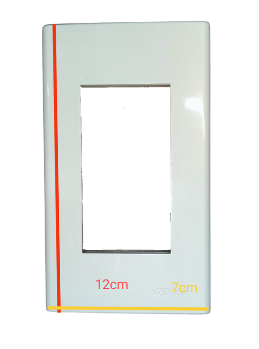 Royu 3 Gang Plate Wide Series in White, designed for multiple power switches and sockets