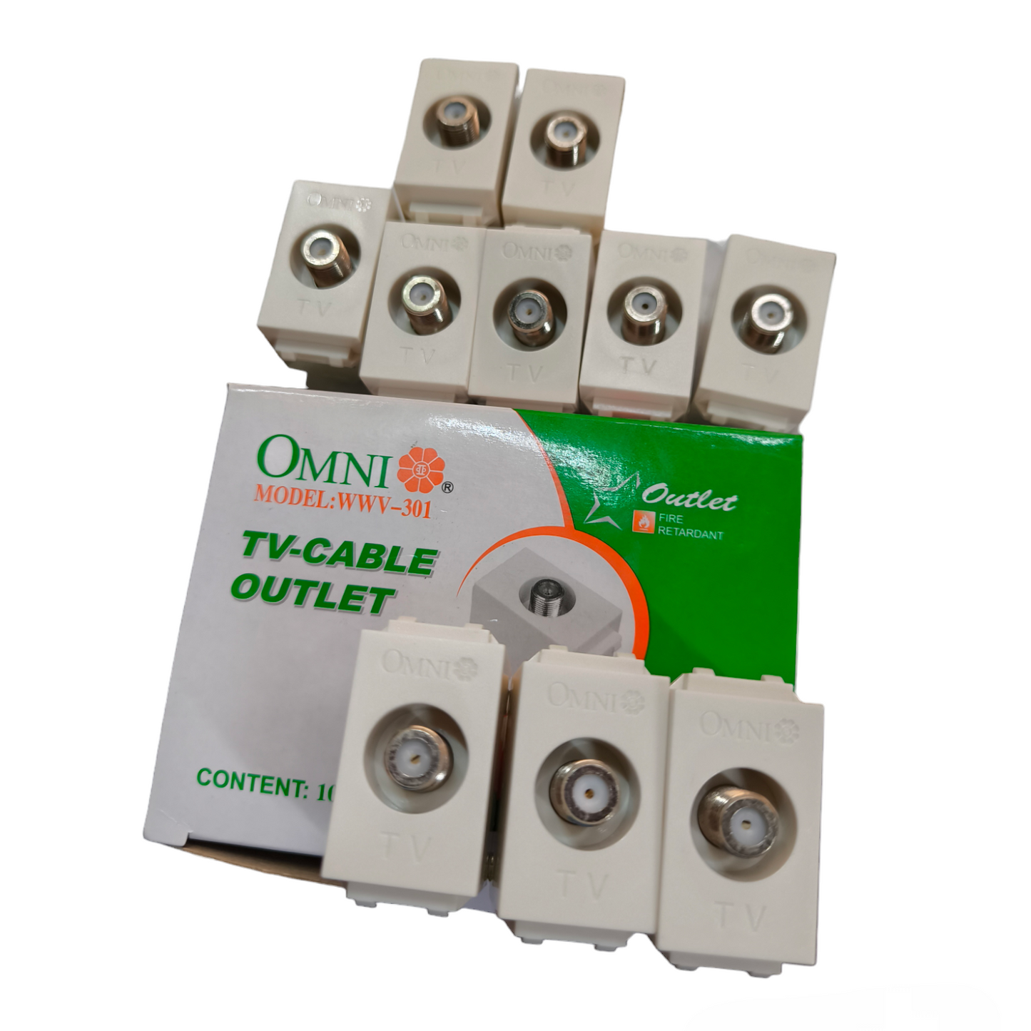 Omni Cable TV Outlet Wide Series 10Pcs WWV-301
