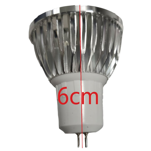 Light bulb with a measurement label indicating 6cm on a white background