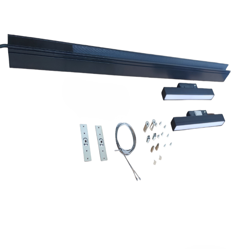 Magnetic Track Light 1 Meter 50mm with 2pcs 12W LED Flood Track Light 220V Warm White 3000K ( ILLUMIQ TERRA)