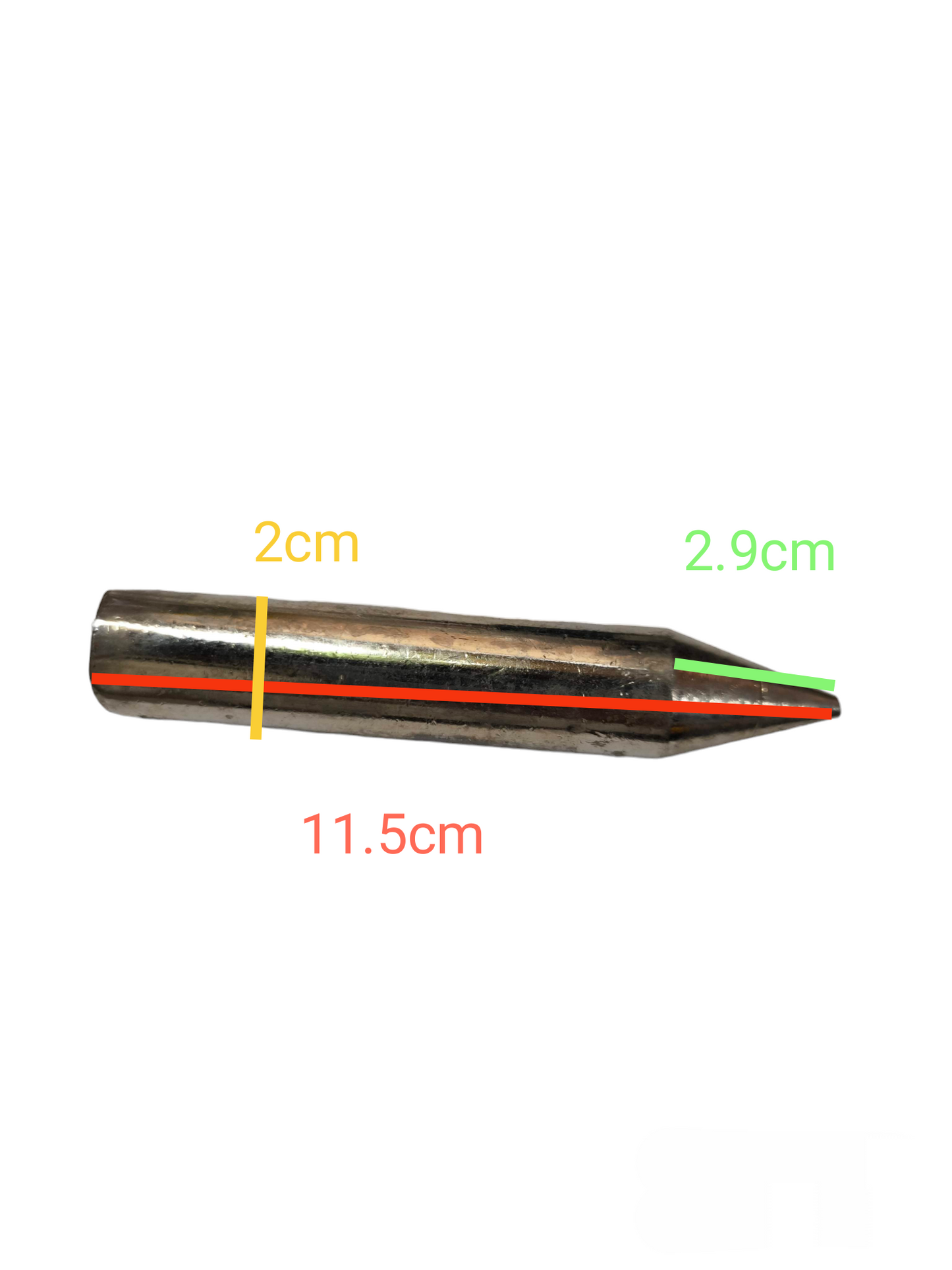 Denko 500W Soldering Iron Tip Length 11.5cm x 2cm Diameter