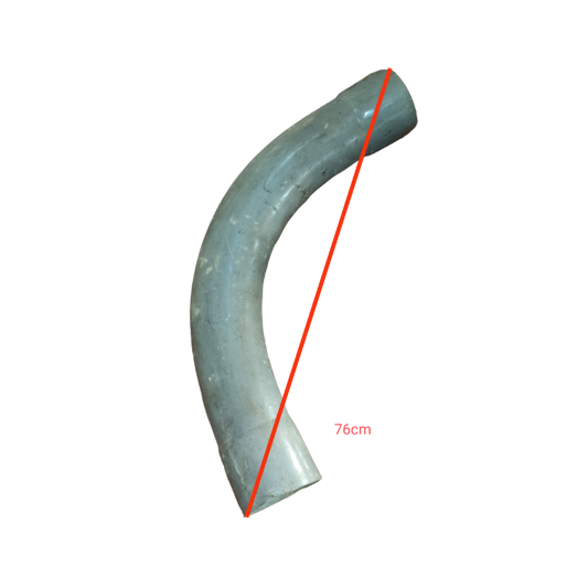 4 inch PVC elbow gray 5mm pipe accessory bent at 76cm length for plumbing connections