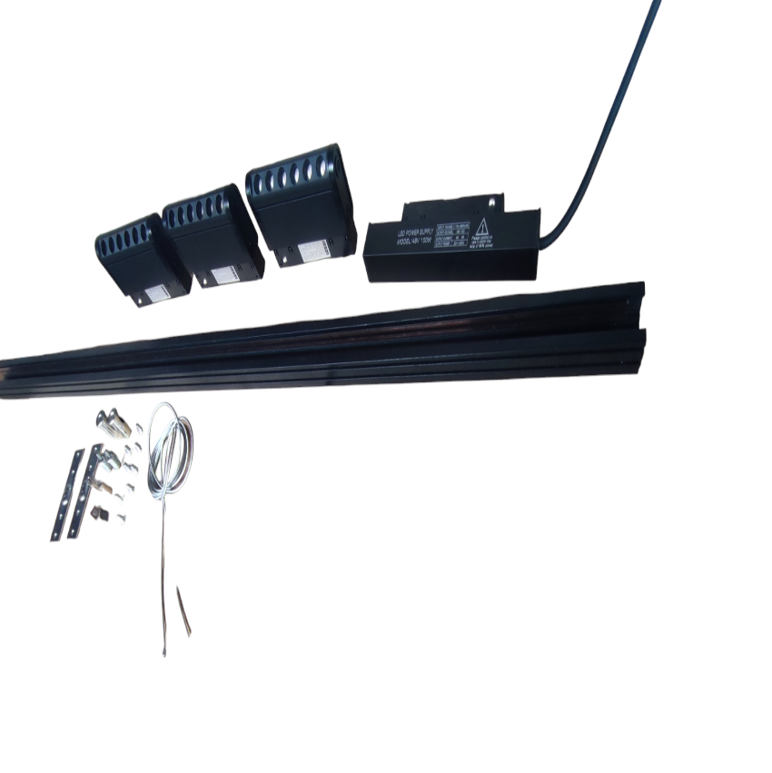 ILLUMIQ TERRA LED Magnetic Track Light 1 Meter 26mm with 3pcs 6W LED Rotary Grille Track Light 220V Daylight 6500K