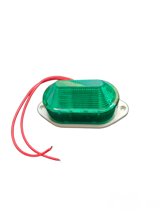 Green LED Warning Light with Siren 12V DC, Blinker Blinking Lamp Industrial Warning Design Strobe Light Function