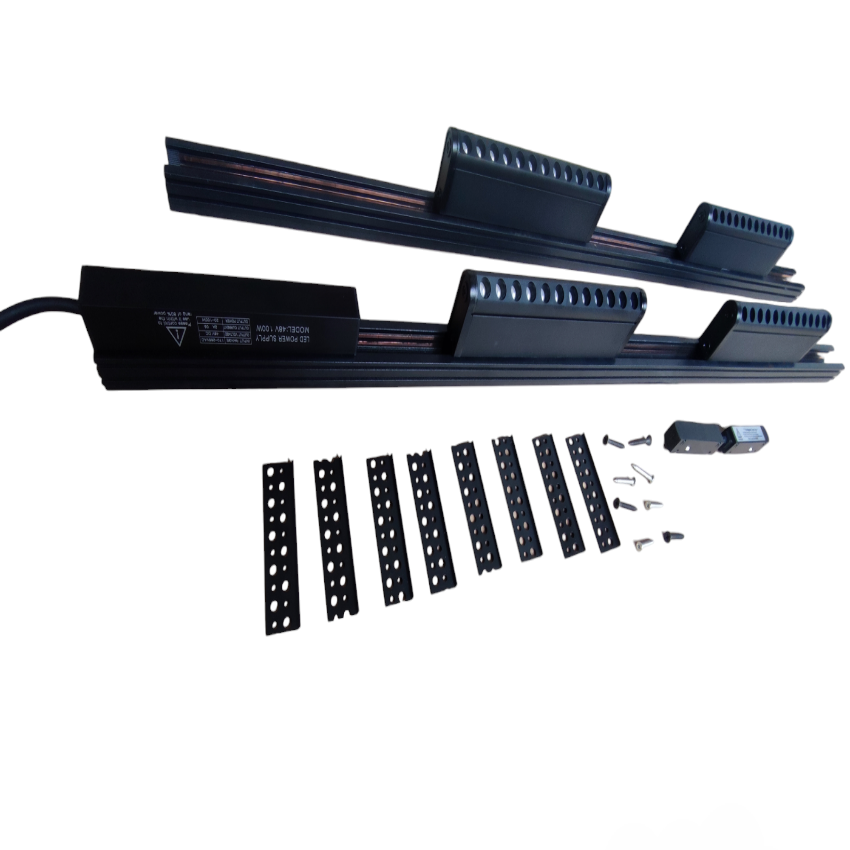 ILLUMIQ TERRA Magnetic Track Light 2 Meters 26mm with 4pcs 12W LED Rotary Grille Track Light 220V Cool White 4000K