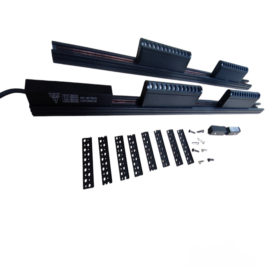 ILLUMIQ TERRA Magnetic Track Light 2 Meters 26mm with 4pcs 12W LED Rotary Grille Track Light 220V Daylight 6500K