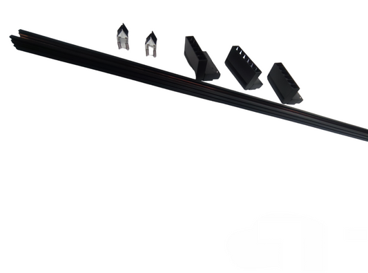 ILLUMIQ TERRA Magnetic Track Light 1 Meter 26mm with 3pcs 6W LED Foldable Grille Track Light Daylight 6500K 220V