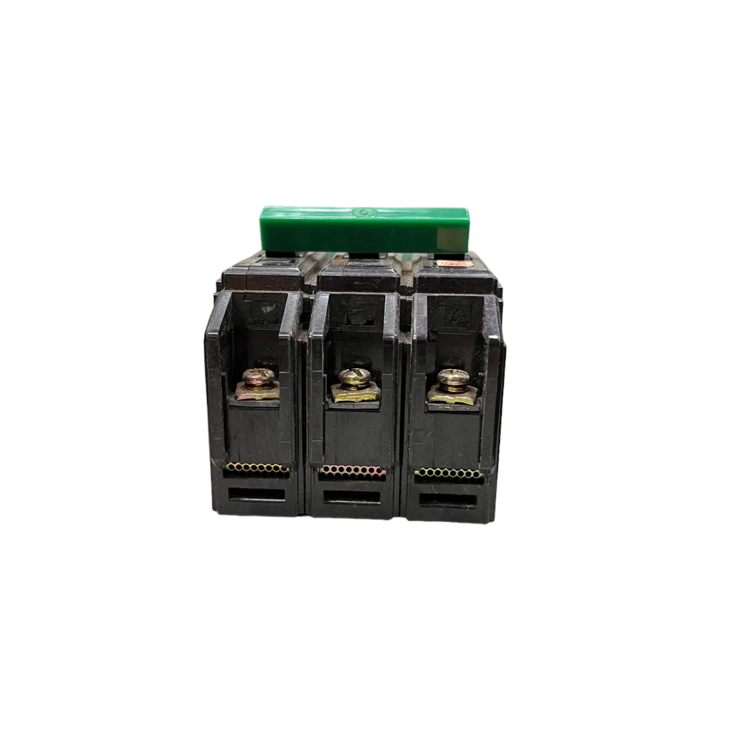 Taiyou 50A 3 Pole Circuit Breaker 10 KAIC with black casing and green switch handle