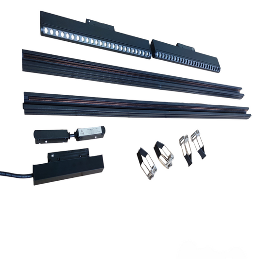 ILLUMIQ TERRA Magnetic Track Light 2 Meters 26mm with 4pcs 12W LED Rotary Grille Track Light 220V Cool White 4000K