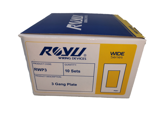 Royu 3 Gang Plate Wide Series 10PCS