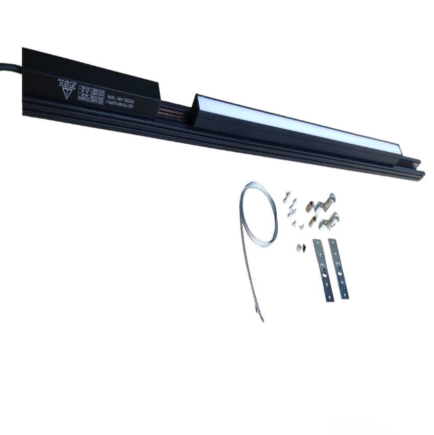 ILLUMIQ TERRA Magnetic Track Light 1 Meter 26mm with 1Pc 24W LED Flood Track Light 220V Warm White 3000K