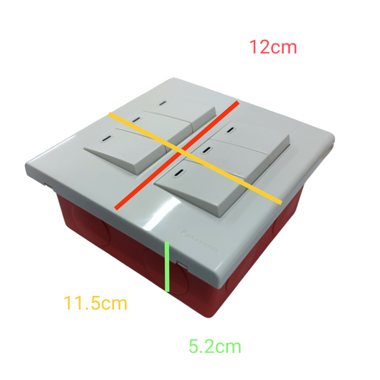 Panasonic 6 Gang 1 Way Switch 16A 220V Device Wide Series with Utility Box WEG6806+(6XWEG5001K-5)+Utility Box