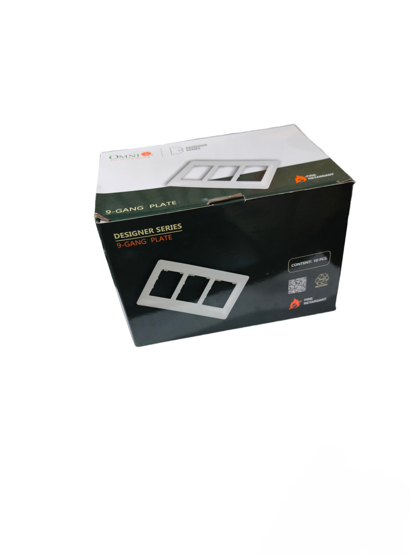 Omni 9 Gang Plate Cover Designer Series Graphite DWP-119G