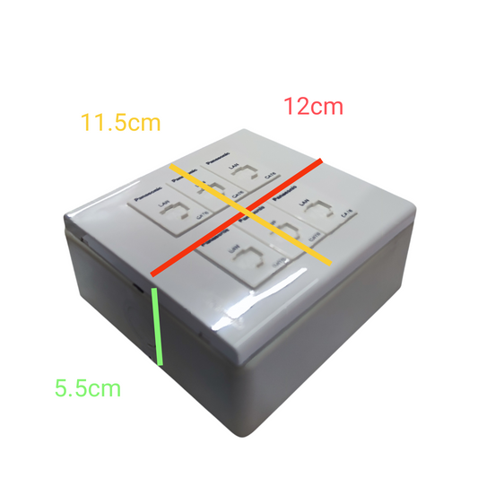 Panasonic 6 Gang LAN Outlet CAT6 with Utility Box WEG6806+(6XWEG24886)+Utility Box