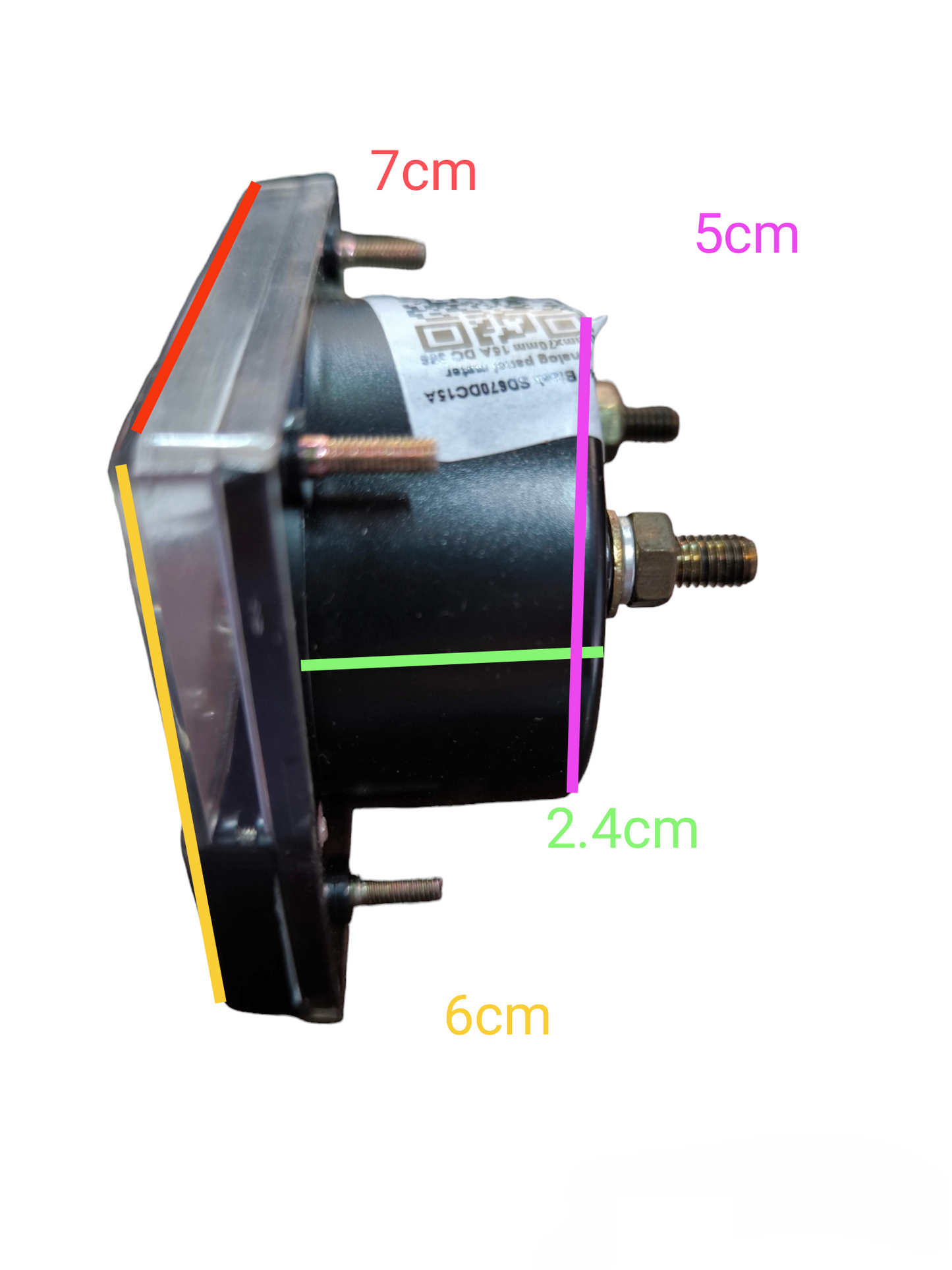 Denko 3A DC Panel Meter 60mm x 70mm