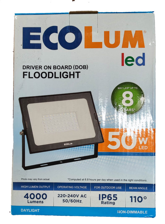 Ecolum 50W LED Flood Light 220V Daylight 6500K CFL3050DL