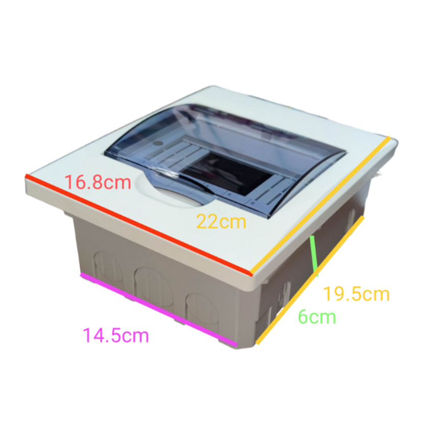 Omni 8 Ways Distribution Panel Box MDP-08PP Recessed Type Distribution Panel for Miniature Circuit Breaker