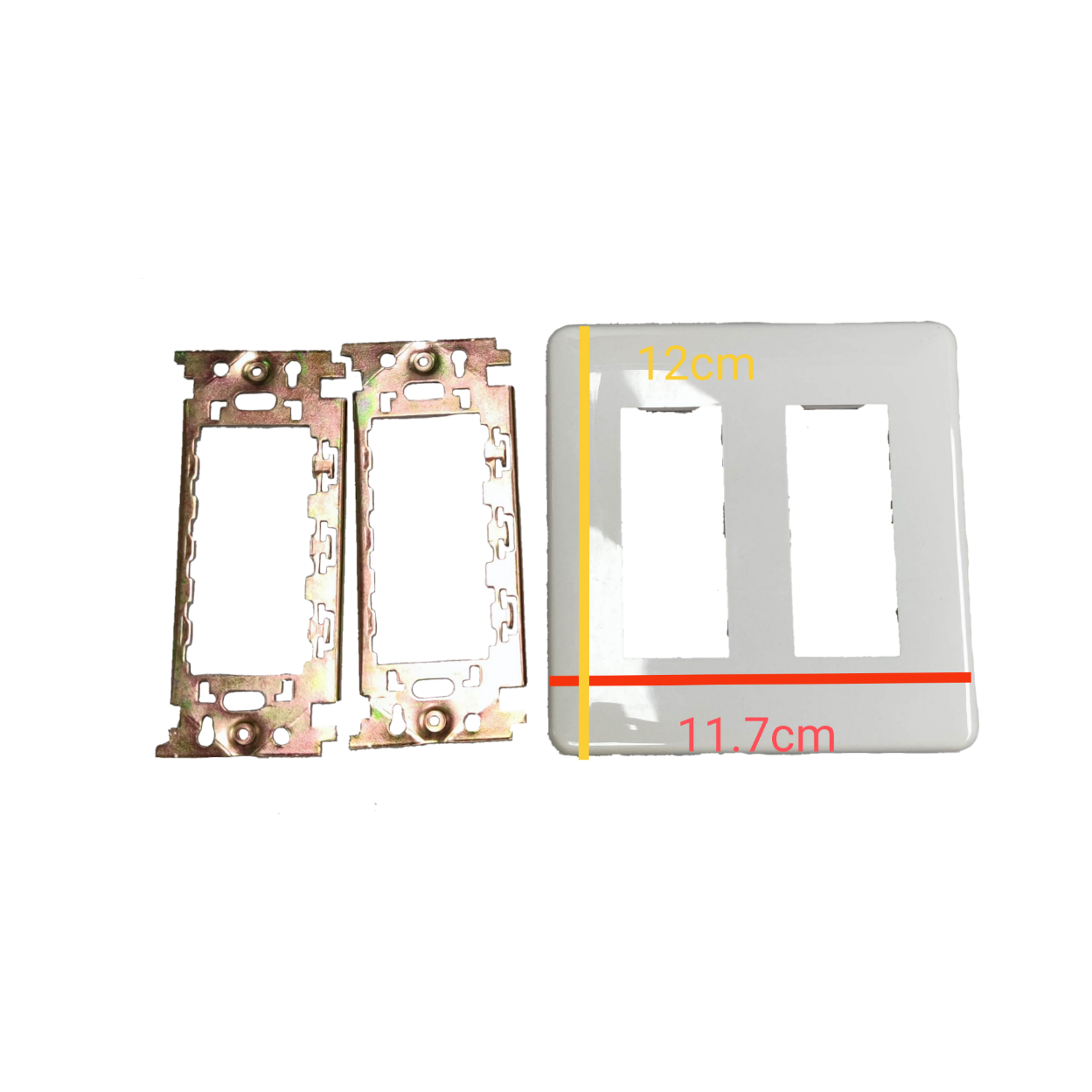 Kopez 6 gang switch plate cover with dimensions of 12cm by 11.7cm for easy installation
