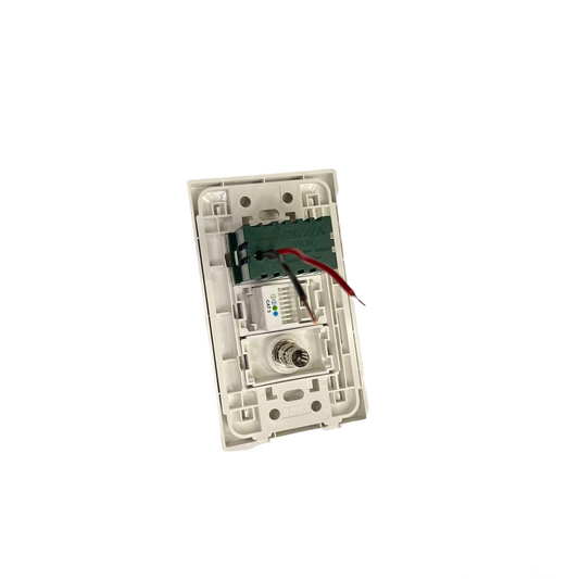 Royu 3 Gang 2 Port USB Outlet 2100mAh 5V DC and Telephone Outlet and Cable Outlet with Plate Cover USB-A, Voice and TV