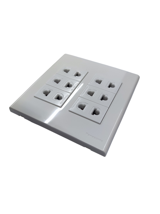 Panasonic 6 Gang Universal Outlet with Utility WEG6806+(6XWEG10919-5)+Utility