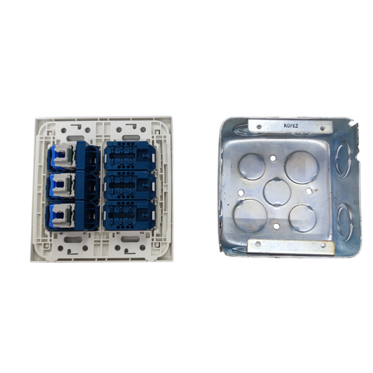 Panasonic 3 Gang Telephone Outlet and 3 Gang CAT6 with Utility Box WEG6806+(3XWEG2164+3XWEG24886)+Utility