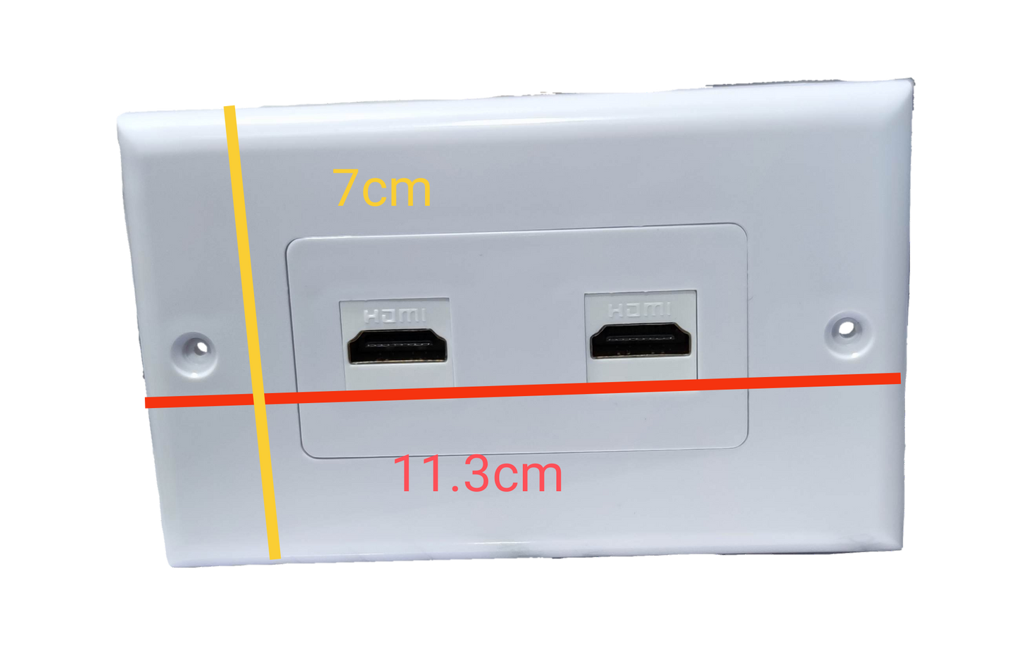 Grippes 2 Gang HDMI Outlet with Cord