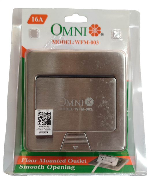 Omni Pop-Up Floor Mounted Outlet Universal Outlet 16A 220V WFM-003