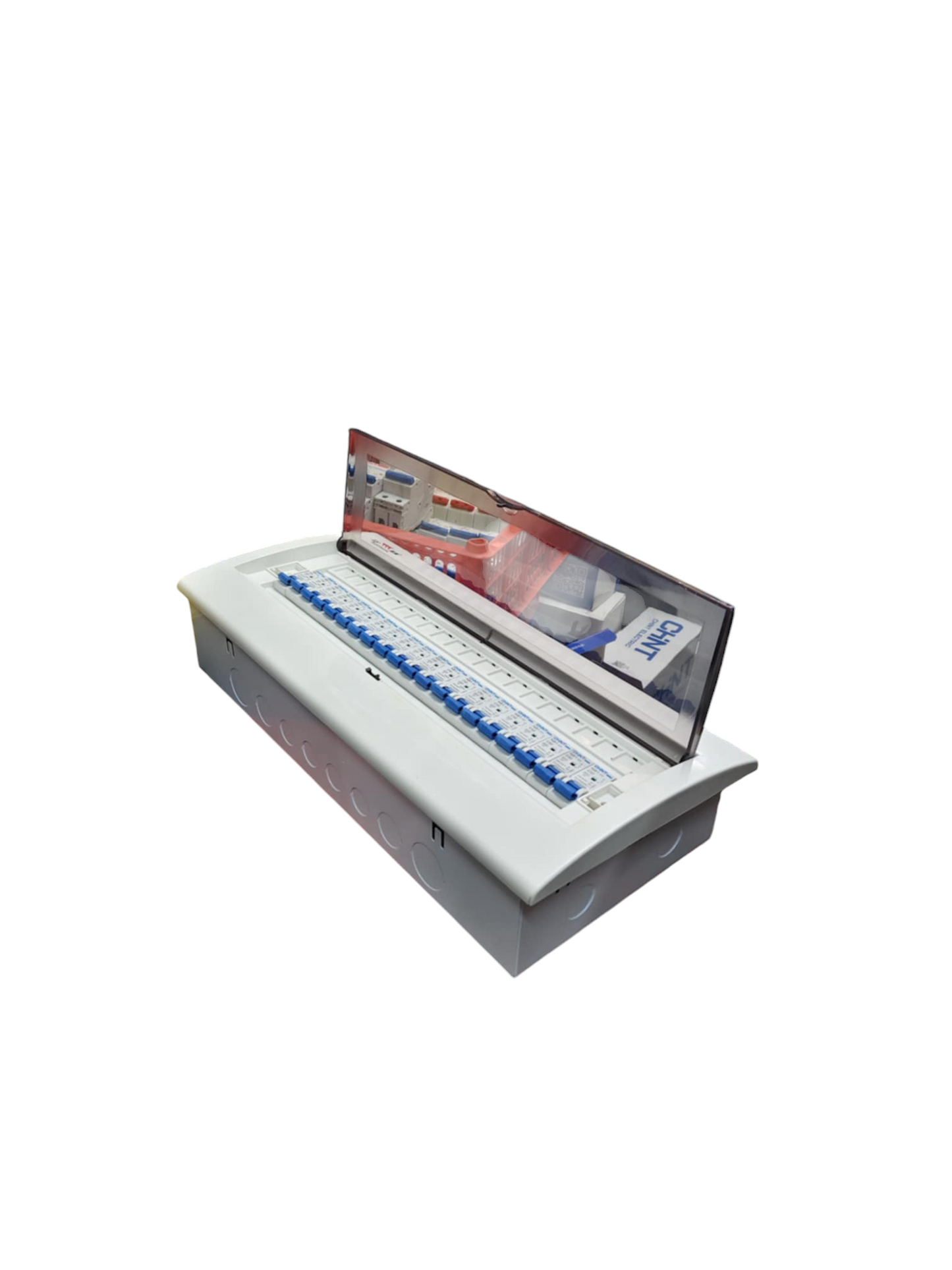 Panel Board 63A 1 Pole Main Miniature Circuit Breaker with 19 Branches 1 Pole Miniature Circuit Breaker 20 Ways Flush Type Panel Box ZY with 20 Bus Bar 1 Pole ( Chint NB1 Breakers)