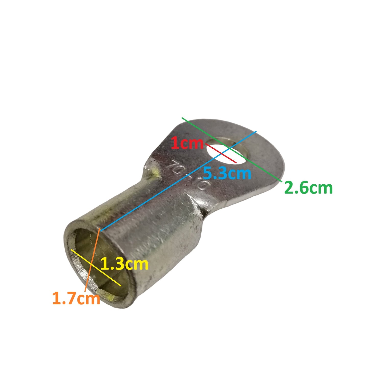 Local Short Barrel 1 Hole Terminal Lugs for 60mm² to 80mm² Wire size 10mm stud size